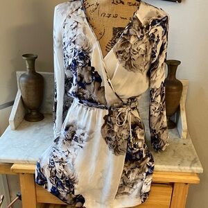 Leifsdottir 100% Silk Floral Dress by Anthropologie Gorgeous XS Sexy Sweet!!